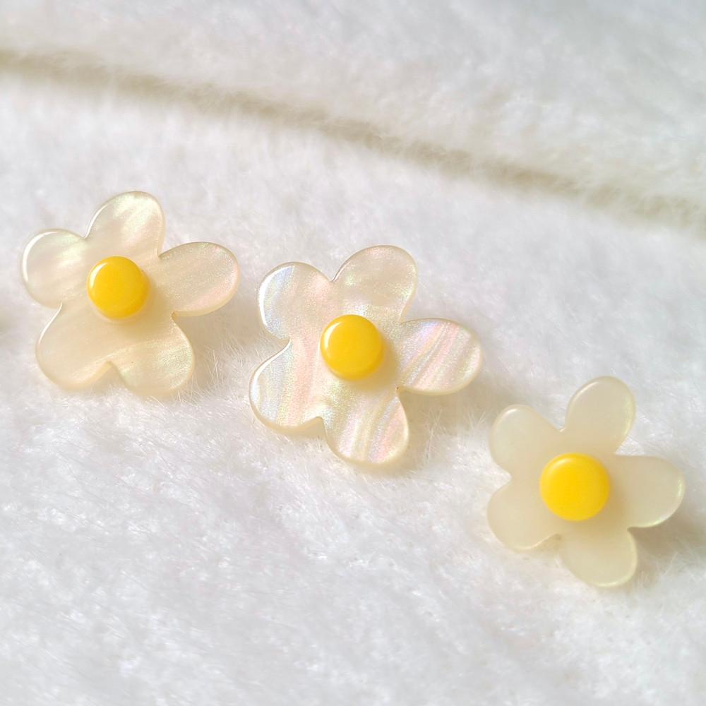 들꽃 오로라노랑 18mm 23mm 꽃단추