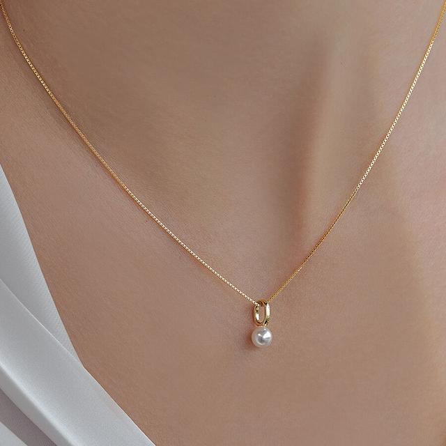 【TATIANA】Petit oval pearl necklace_NZ1099~パールネックレス Designer fashion, Seoul-fully created | W Concept