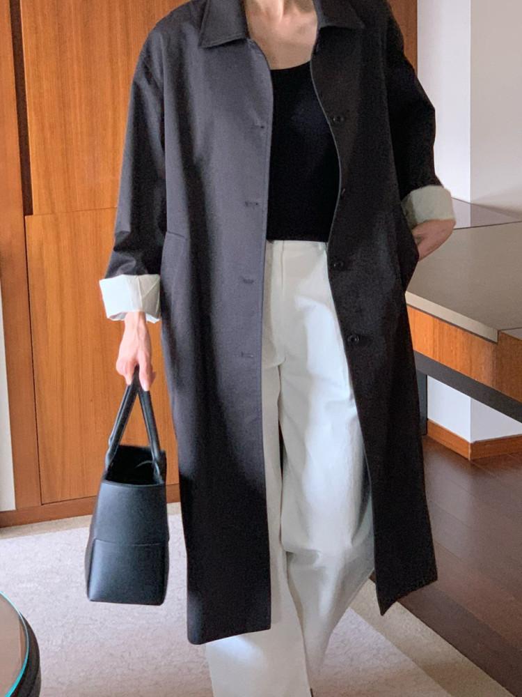 오브젝트 에이든 바바리 트렌치 싱글 코트