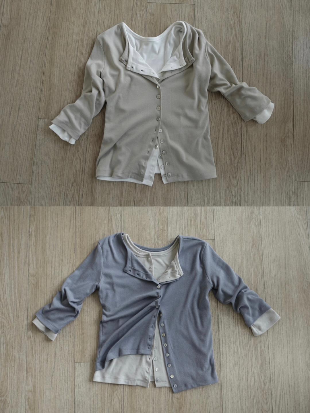 리스 [lys] 3/4 sleeve cardigan (4color)