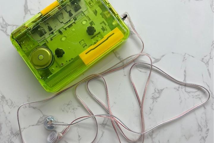 [해외] 추억의 레트로 워크맨 카세트플레이어 + 투명이어폰 세트