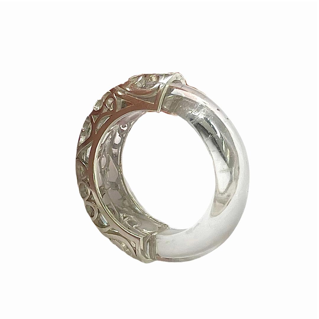 Clear formica silver cap ring [추가사이즈 입고]