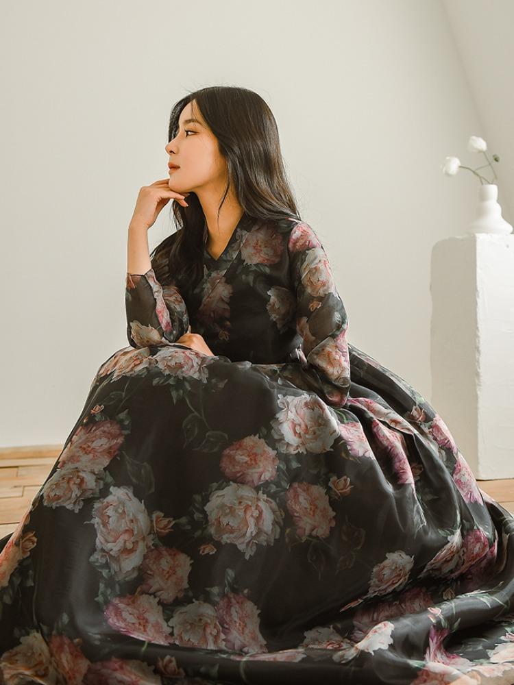 [청초고은] 화사 오간디 블랙