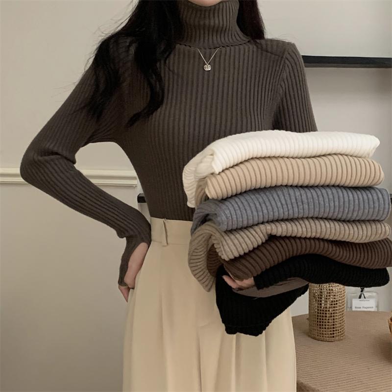 [간절기 필수템] 골지 쫀쫀 워머 터틀넥 니트 이거자나 [7Color]