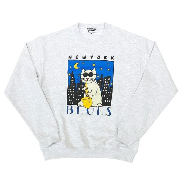 New York Blues Cat Crewneck