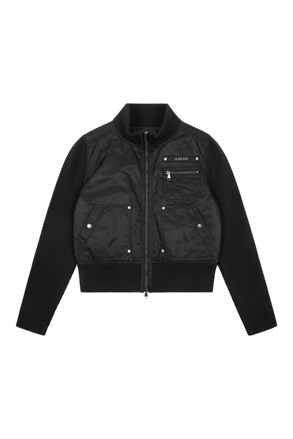 Knitted Nylon Jacket (Black)