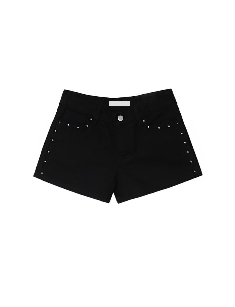 CHILL STUD RIVET HOT SHORTS COTTON PANTS 칠 스터드 리벳 핫 숏팬츠 (2 COLORS)