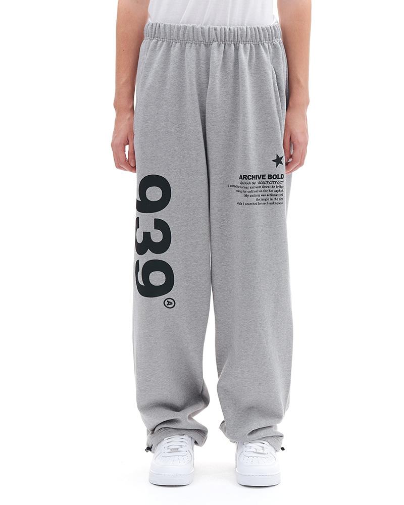 [10% SALE] 939 LOGO SWEAT PANTS (GRAY)