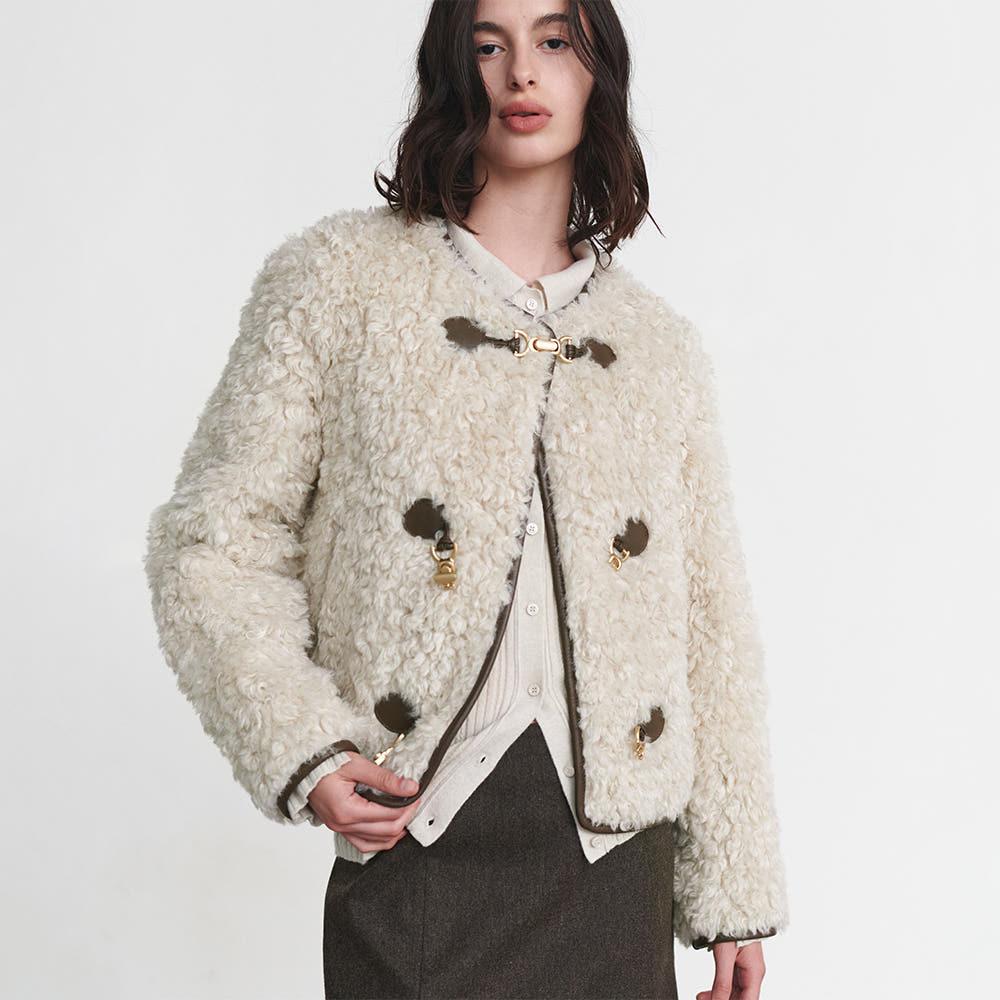 Toggle Point Fur Jacket SM3WJ432-91