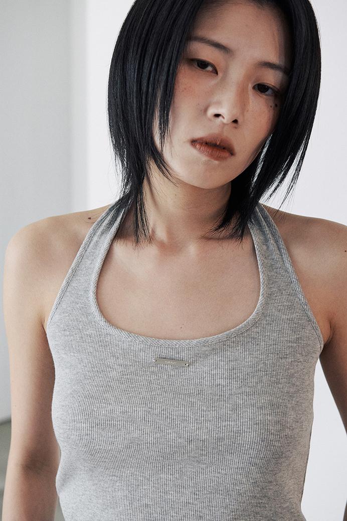 [8th Restock] [ESSENTIAL] HALTER SLEEVELESS - GREY
