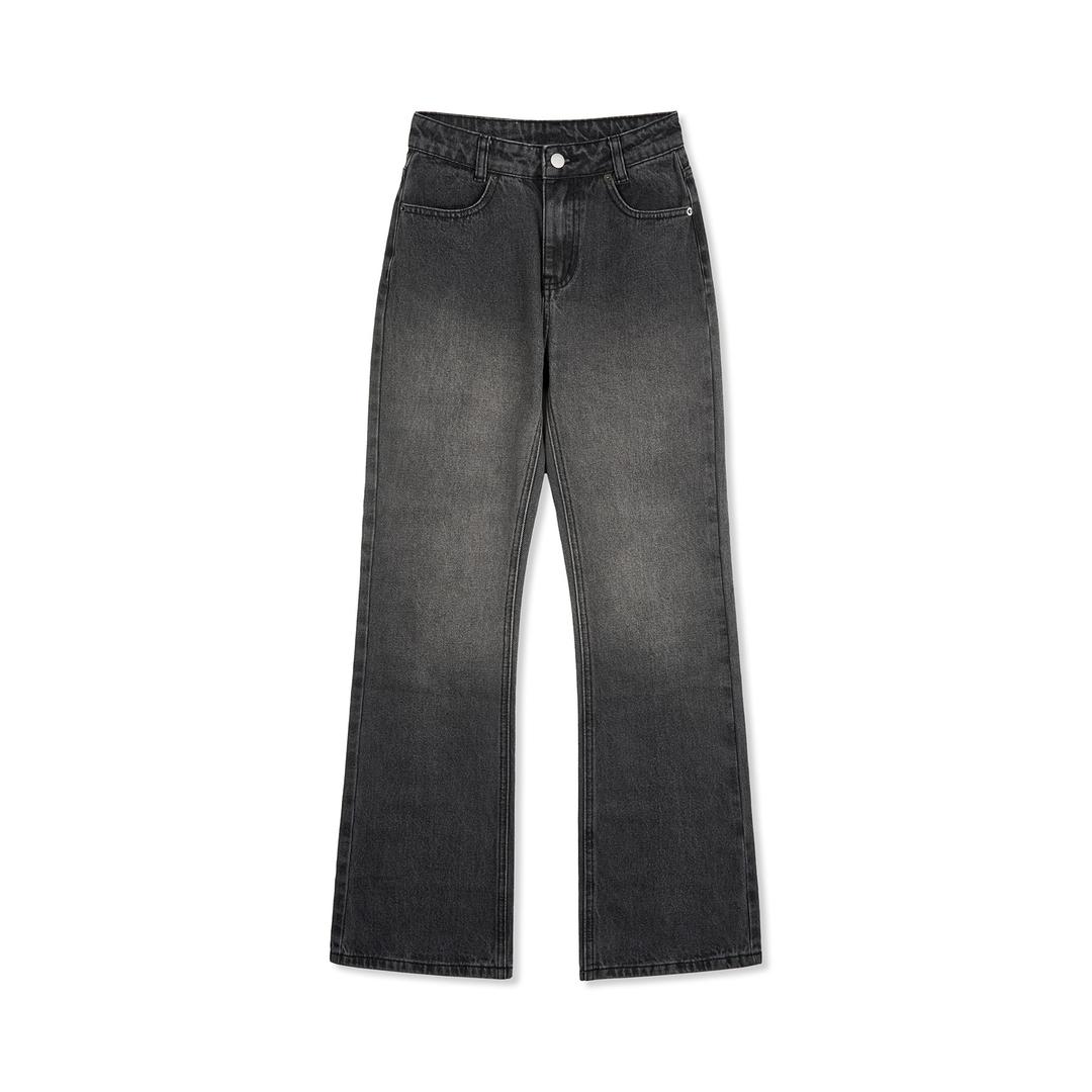 더스트 워싱 부츠컷 팬츠(BLACK)