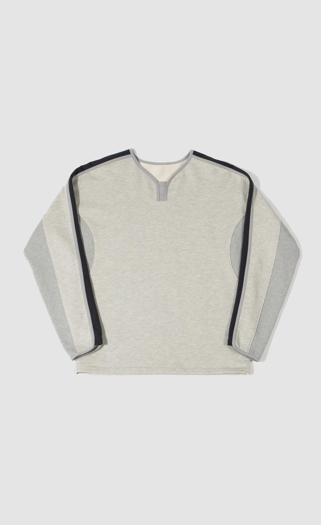 JERSEY BINDING SWEAT SHIRT / GRAY