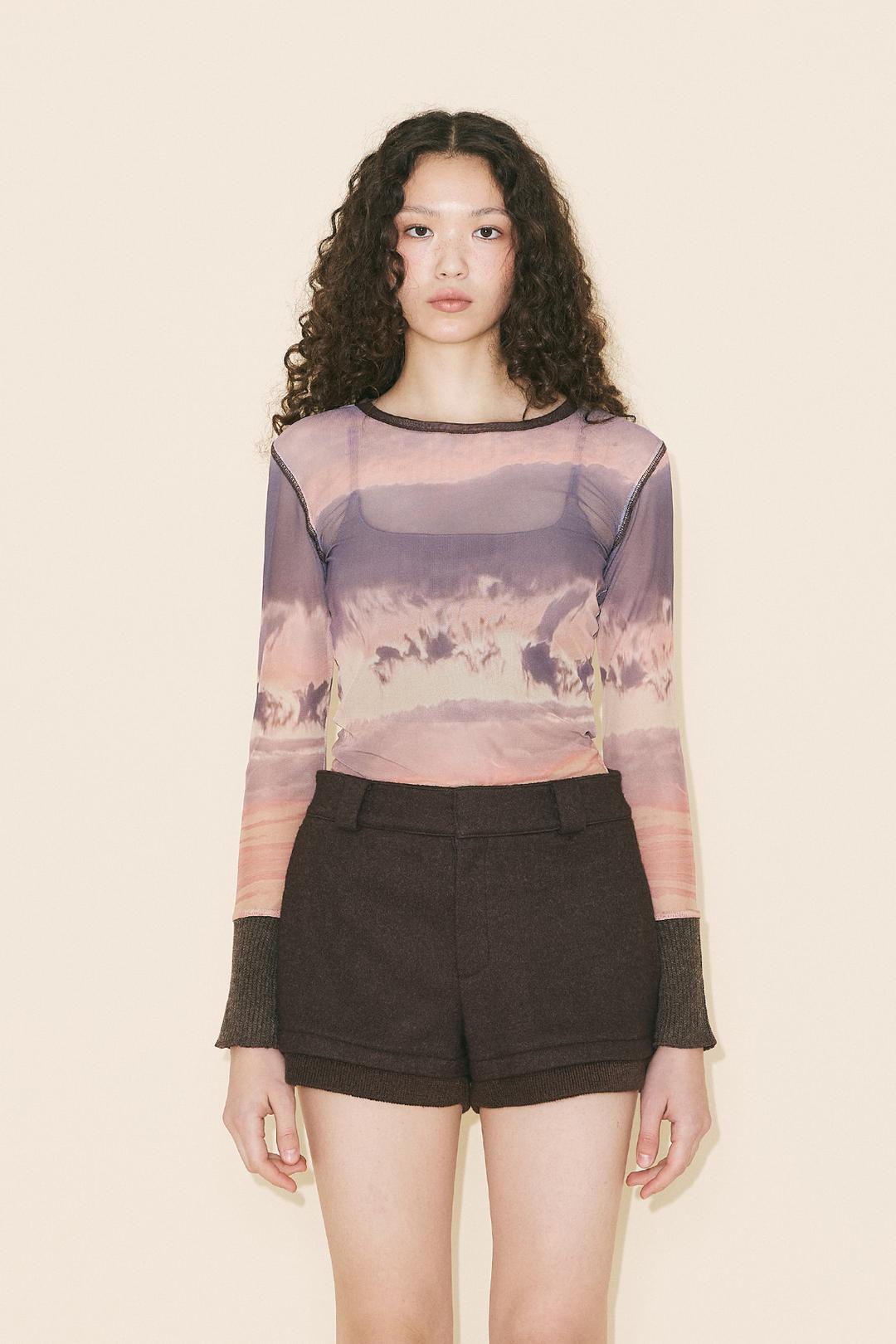 ALL OVER PRINT MESH T-SHIRT - SUNSET