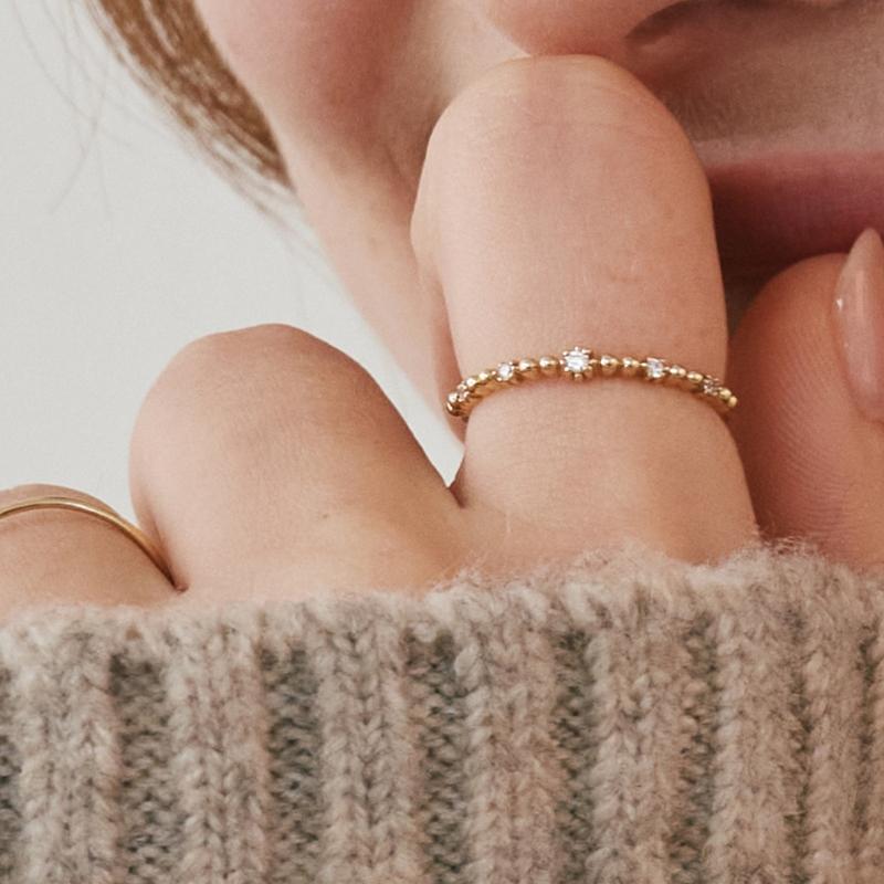 14k 쉬머 레이어드 씬링