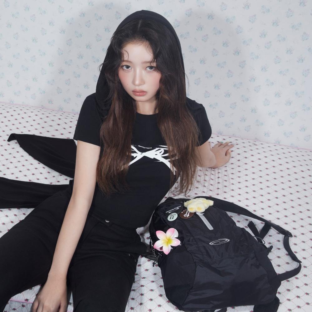 [레이 착용] Mesh Pocket Runner Bag - Black