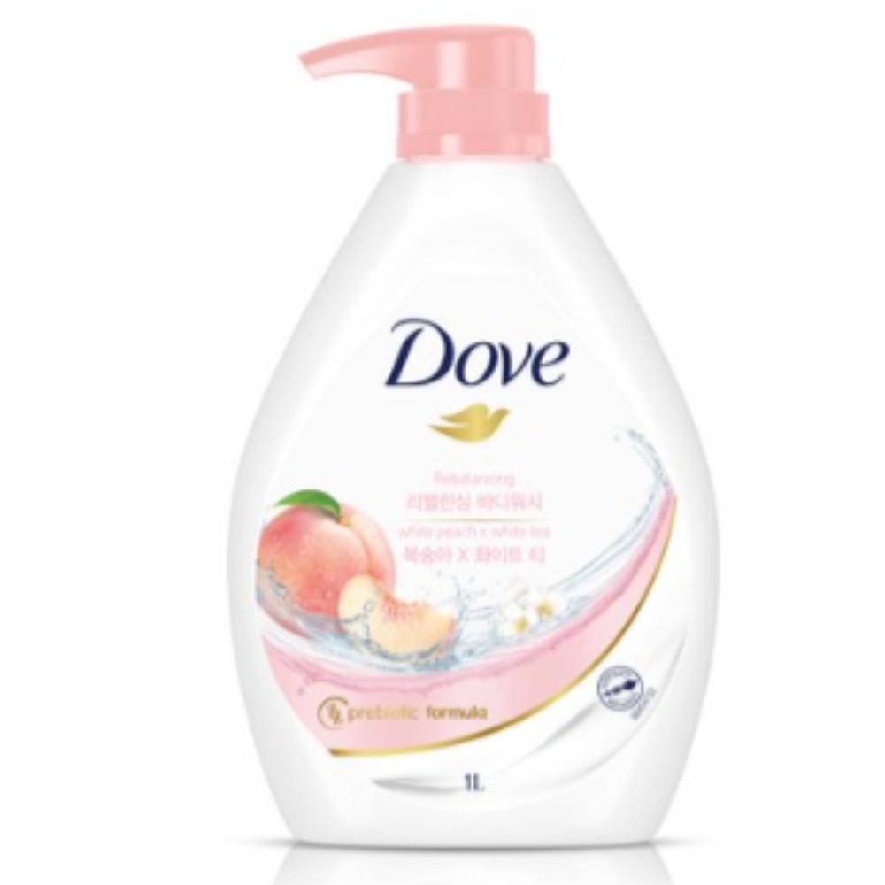 도브 화이트 피치 바디워시 1000ml 1L 1개 복숭아