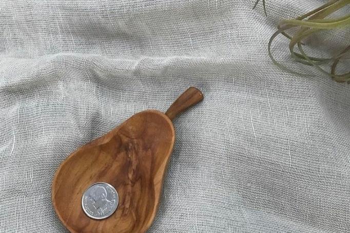 미니 우드 페어 애플 쥬얼리 악세사리 트레이 인테리어소품 진열 (배type)