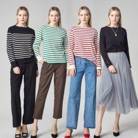 [로코엘라] 라이크 코튼 스트라이프 니트 4종 택1