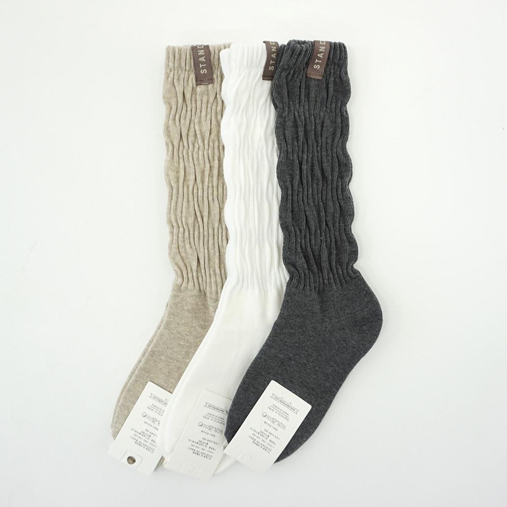 셔링 워머 장목 중목 쫀쫀 면 니삭스 무압박 고퀄리티 선물용 사계절 데일리 패션양말