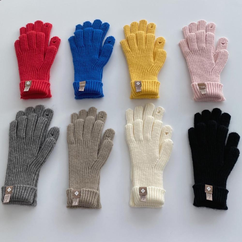 오드림코 스마트폰 터치 반장갑 골지 니트 롱 장갑 겨울 (9color)