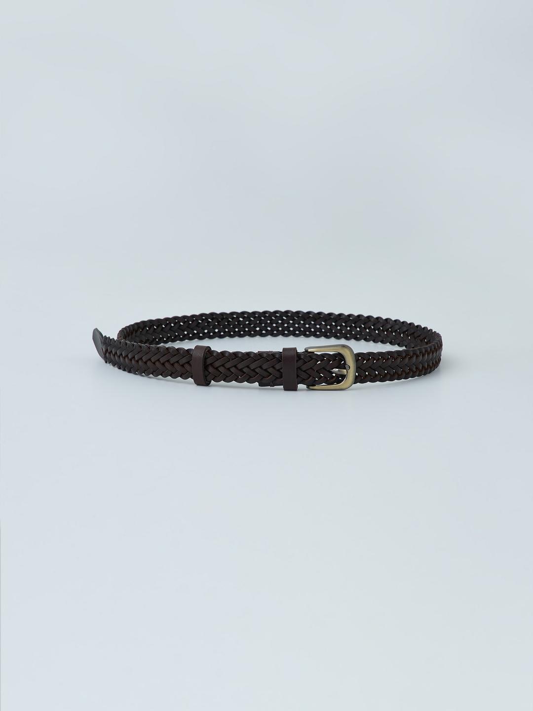 M LEATHER BELT_BROWN