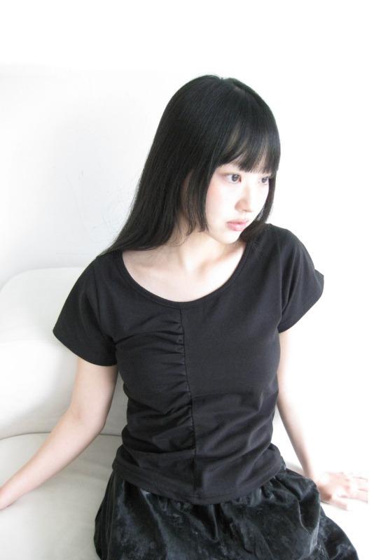 half shirring tee (3color)