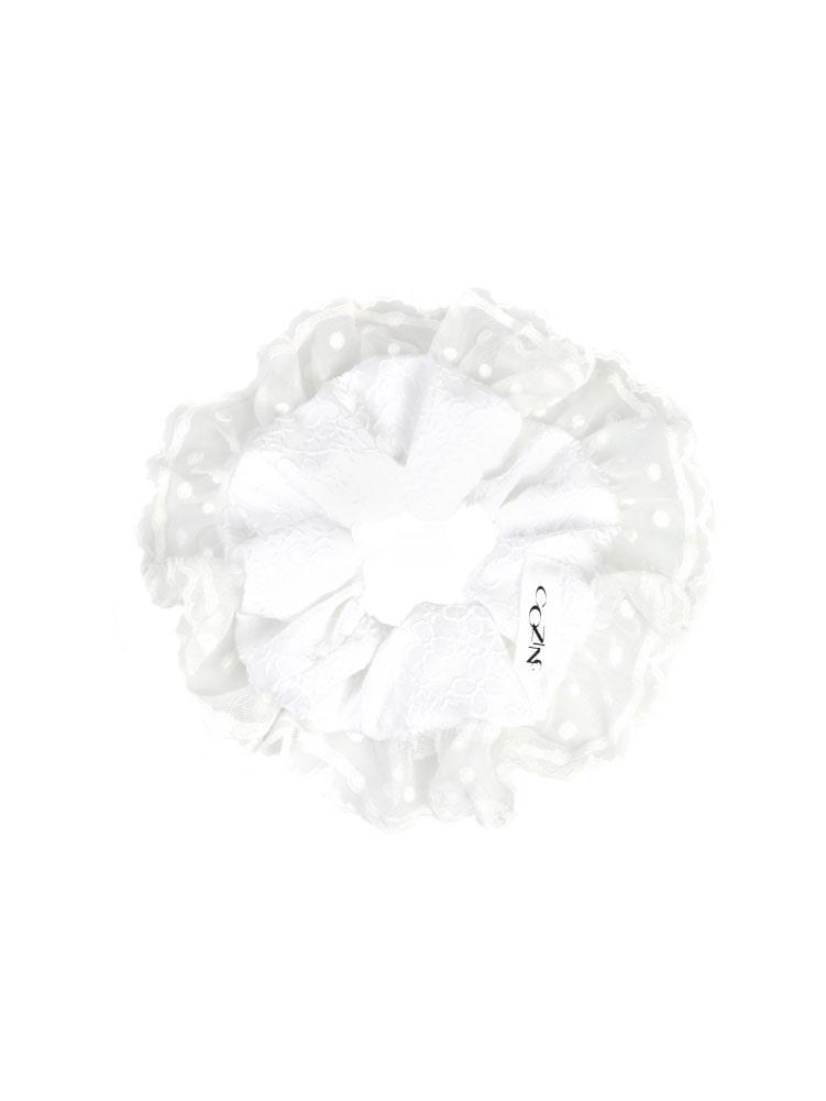 Lace scrunchie_white