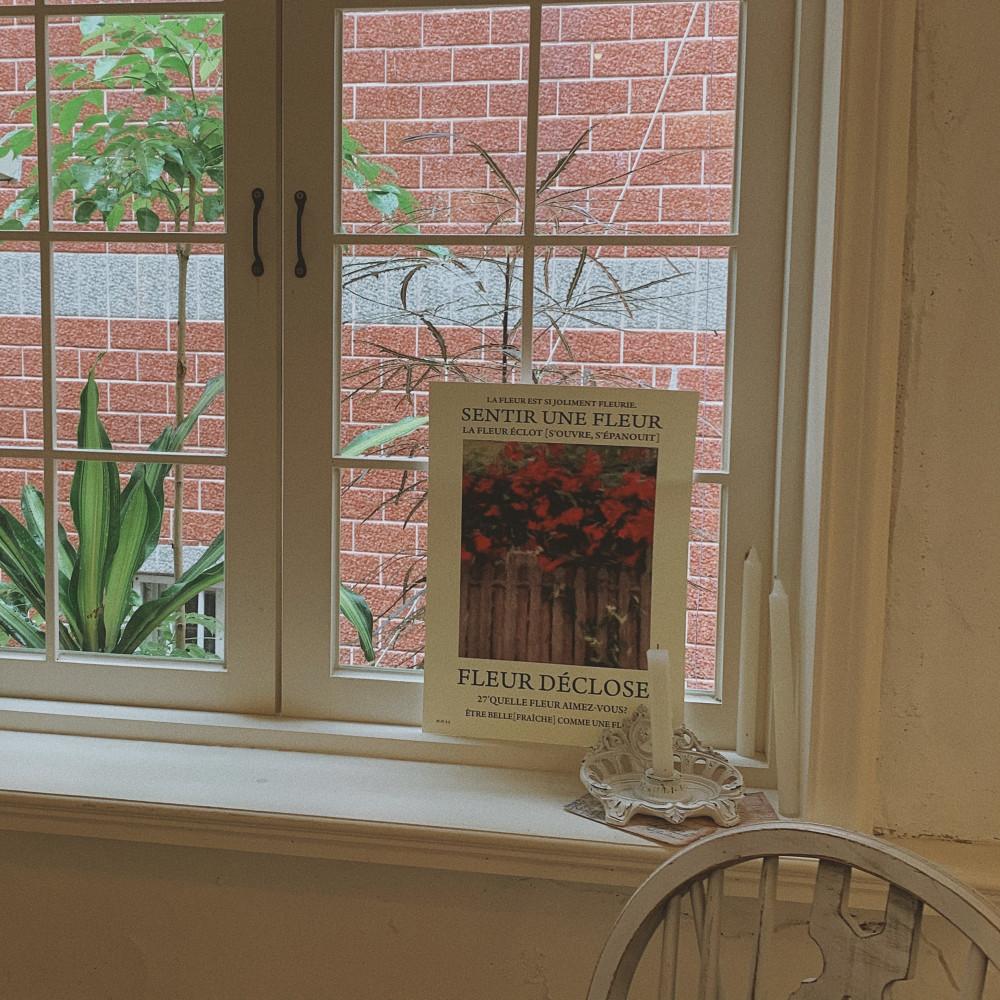 SENTIR UNE FLEUR 포스터 / 프렌치 무드 거실 인테리어 대형 아트포스터