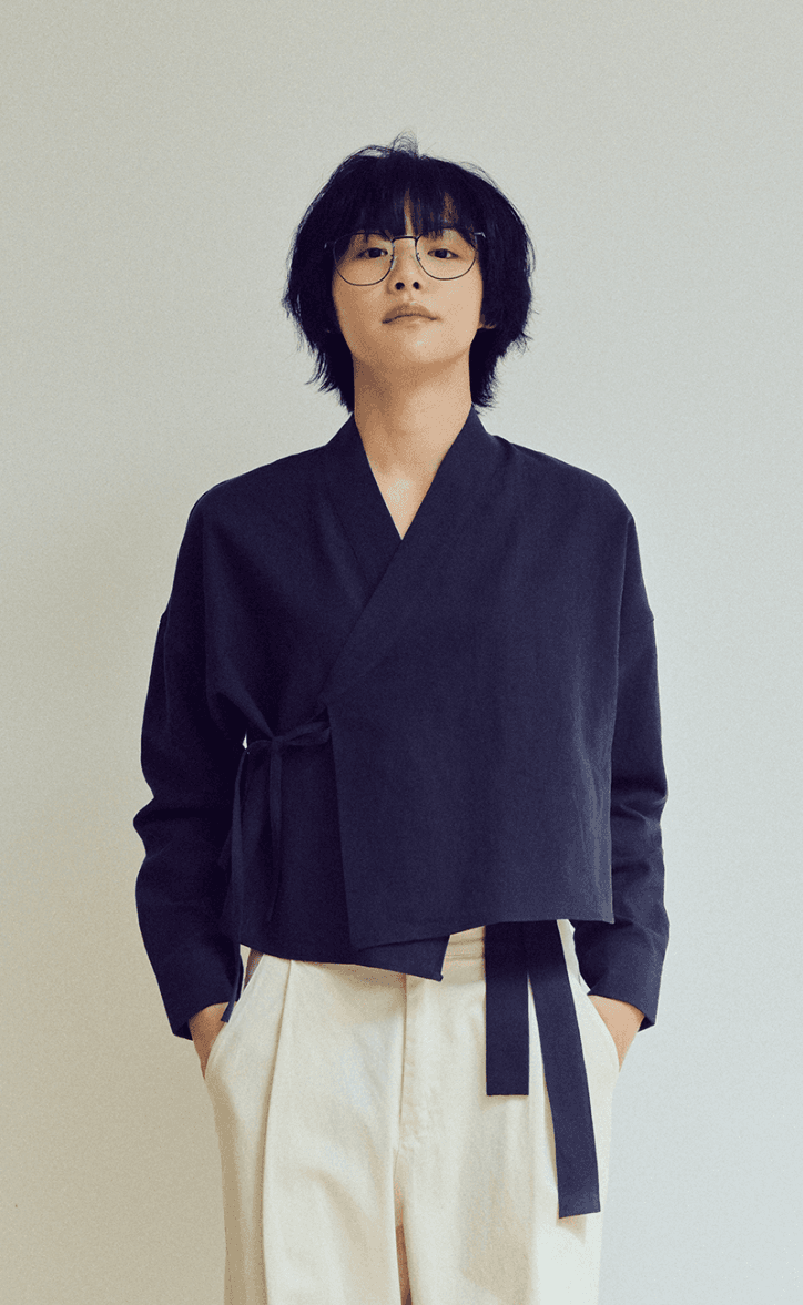 [생활한복] 해가빛 저고리 셔츠 / 남색