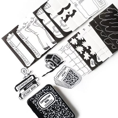 컴포지션스튜디오 컴포지션 북 드로잉 틴케이스 스티커 팩