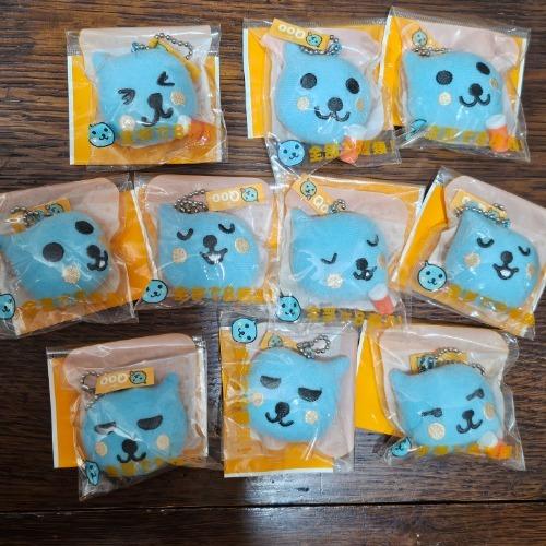 고전 쿠우 Qoo 봉제 페이스 미니 키링