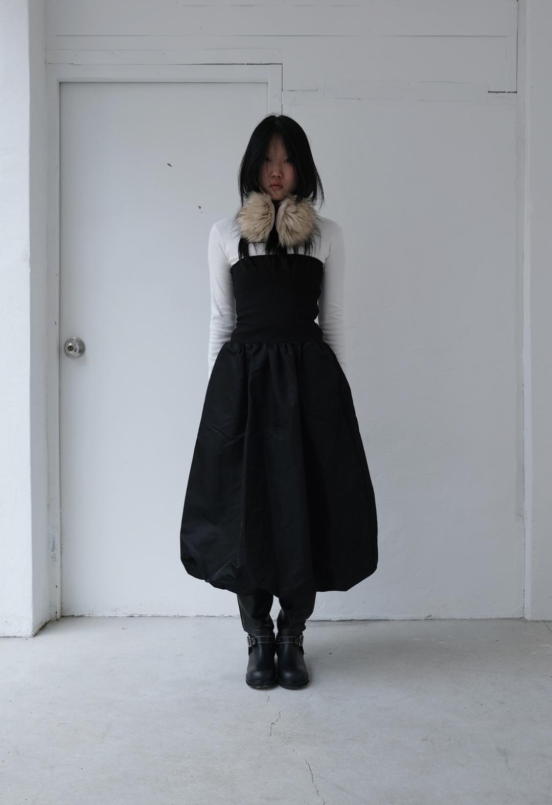 Balloon Top Long Dress, 2color