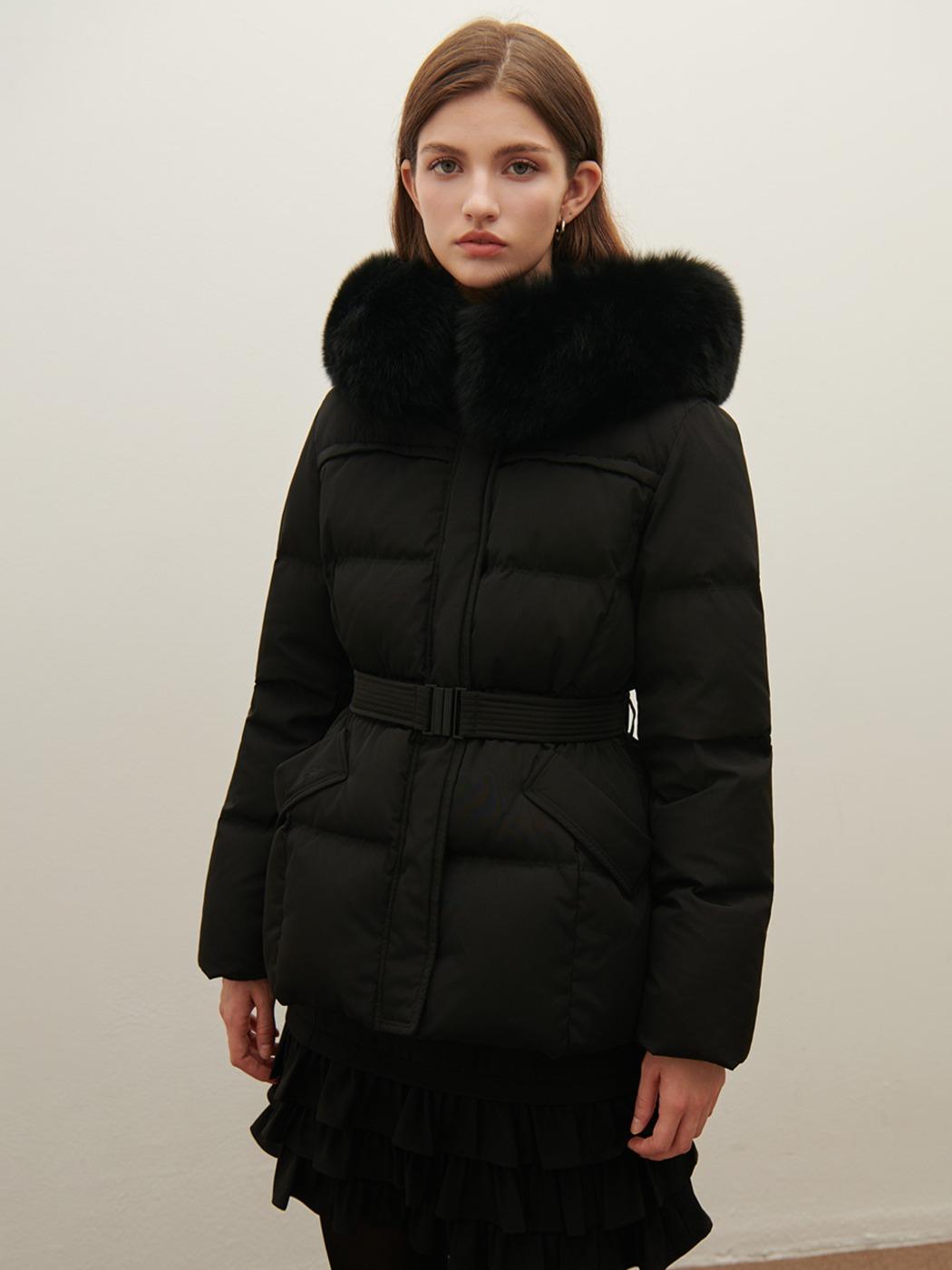 벨티드 폭스퍼 구스다운 점퍼 S254M852