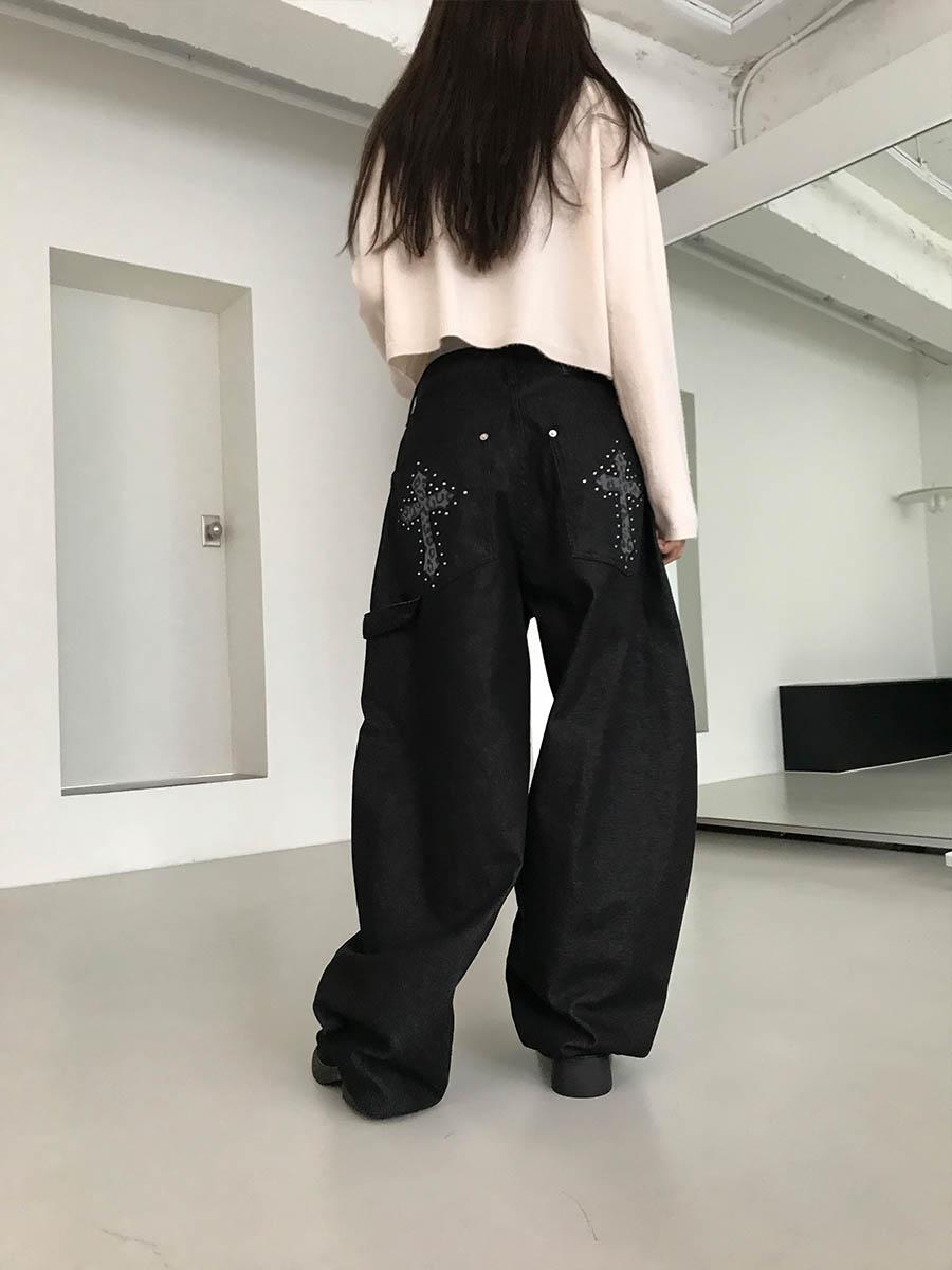 Beads selvedged jeans