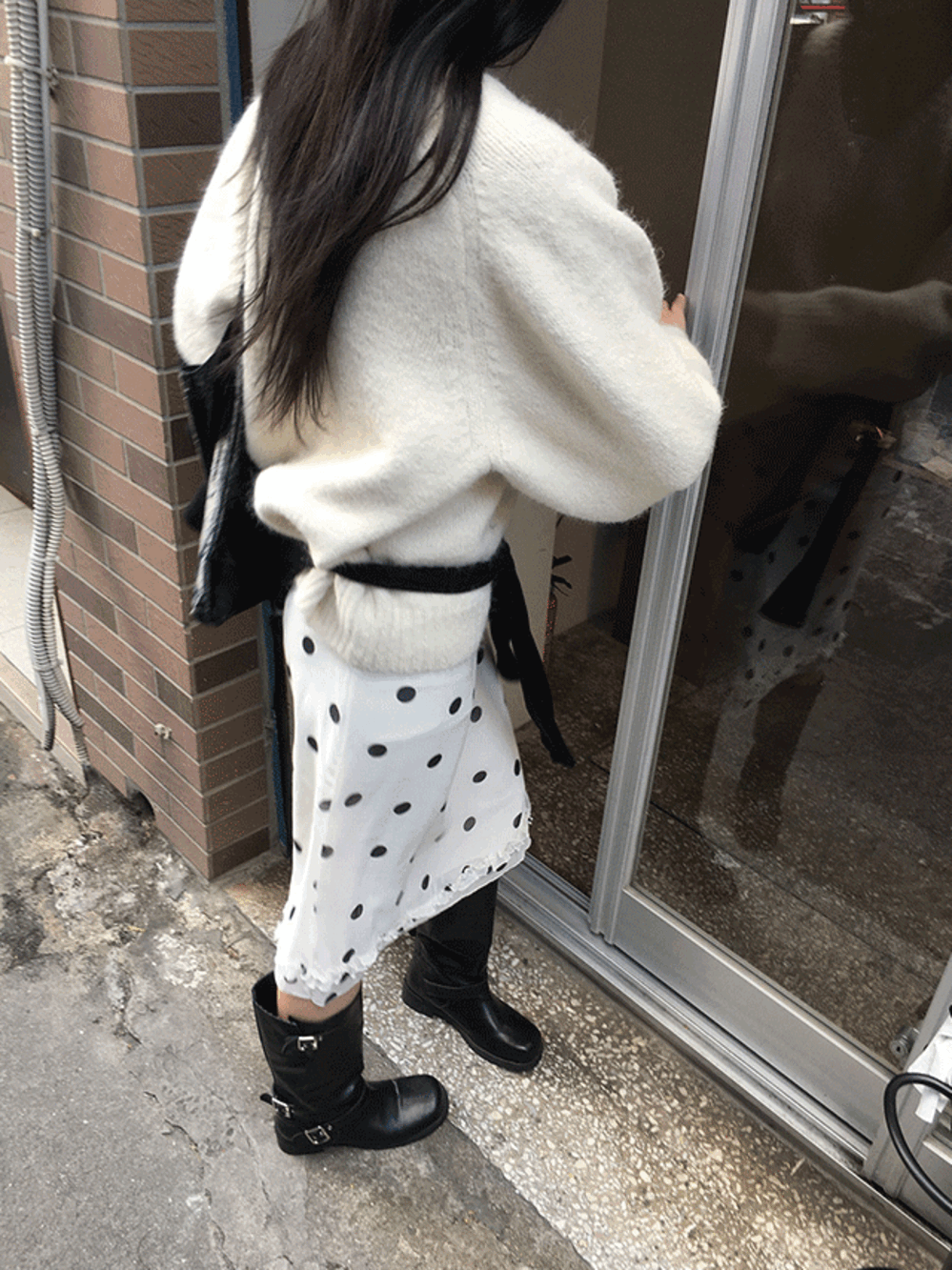 도클 헤이 도트 미디 스커트