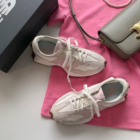 [해외]뉴발란스 우먼스 327 화이트 핑크 WS327AL