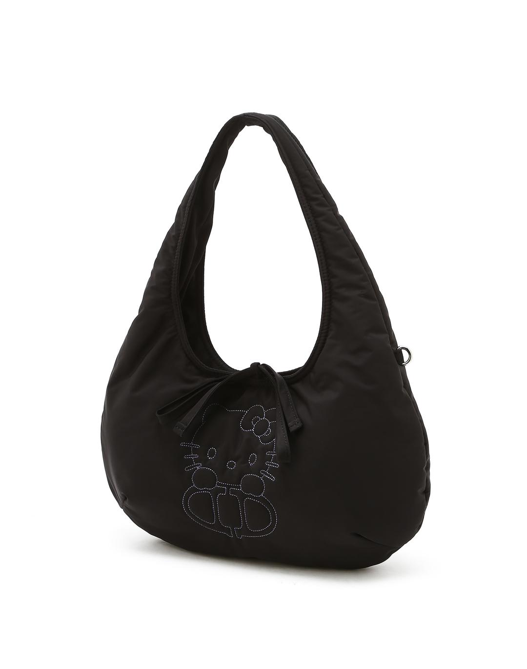 [Hello Kitty x athe] 블랙 헬로키티 자수 숄더백