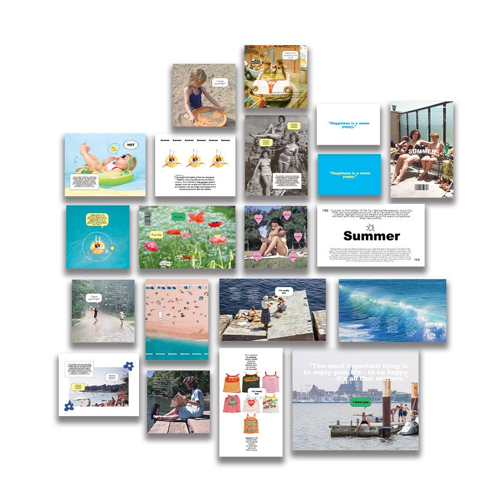 [ Summer Pack ] 오브제스티커 오브제 다이어리꾸미기 다꾸 다꾸스티커 스티커 스크랩