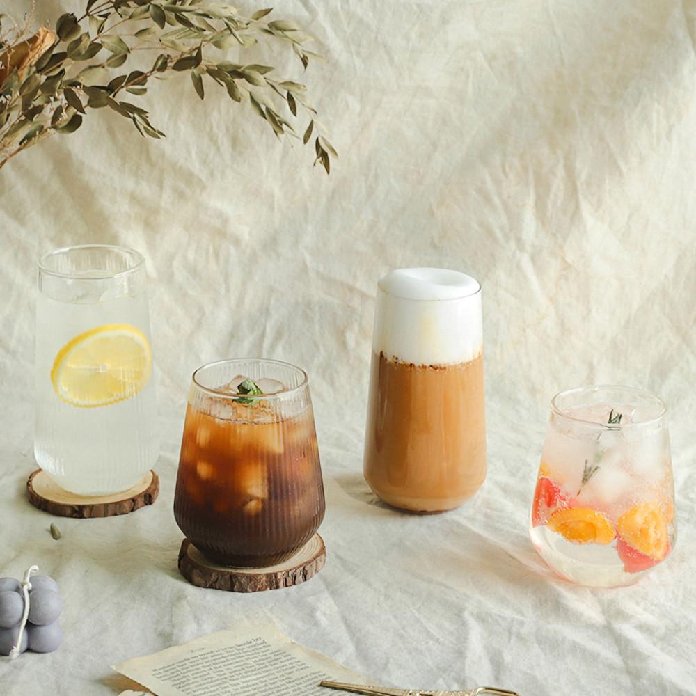 카페 내열 유리잔 4종 커피 음료 하이볼 예쁜 글라스 잔