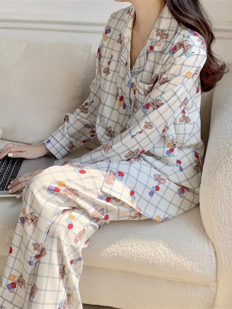 베어벌룬 파자마세트 얇은원단 사계절귀여운잠옷 트윈잠옷 파자마파티