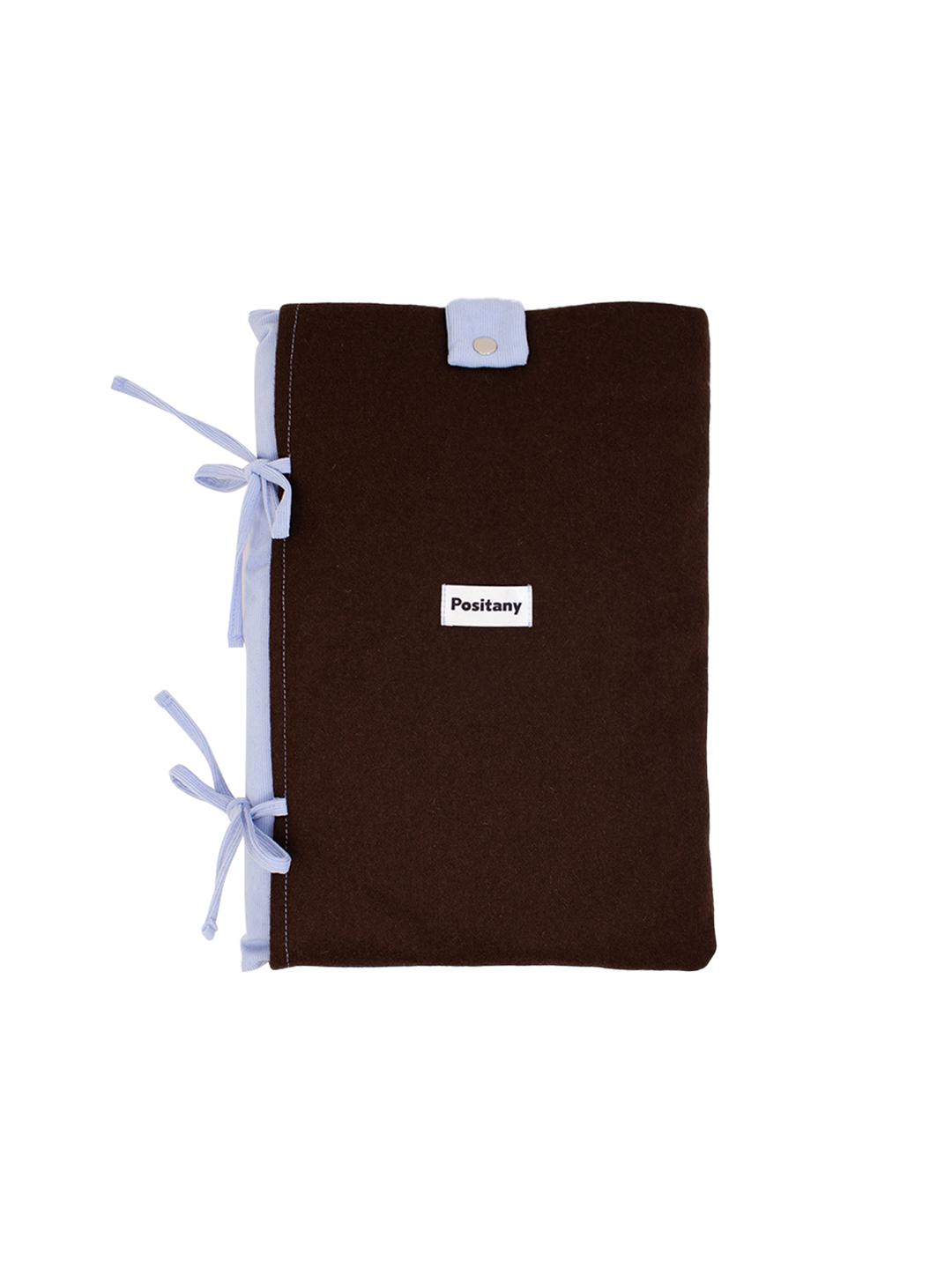 Snug ribbon pouch (BROWN)