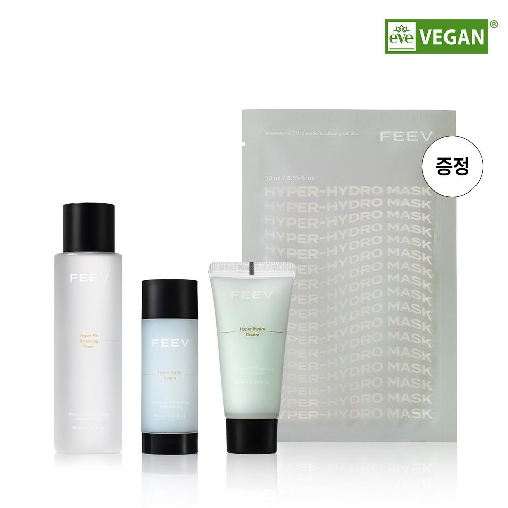 [마스크팩1매GIFT] 스킨케어키트 (토너70ml+수분세럼15ml+수분크림20ml)