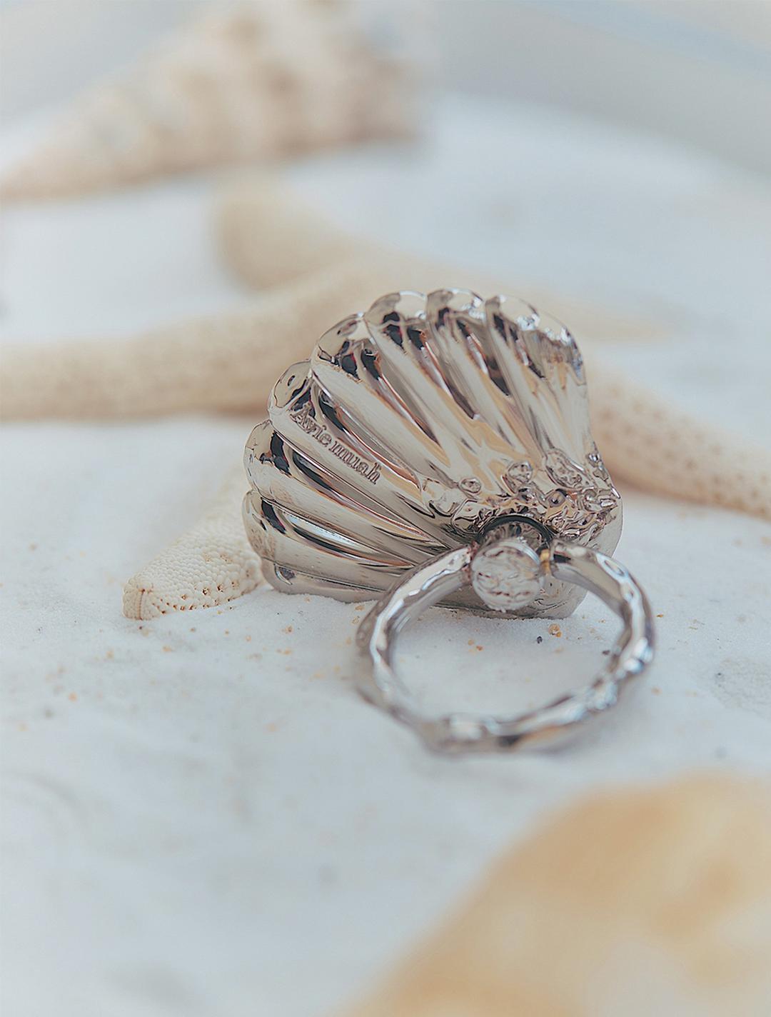 Seashell Phone Knob (Rhodium)