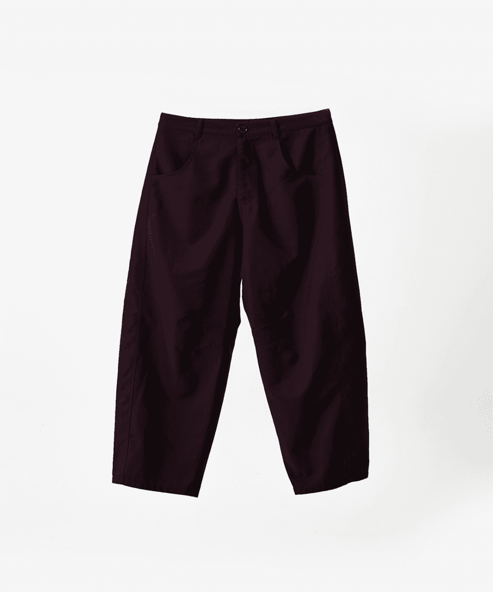 balloon fit wool trouser (purple)