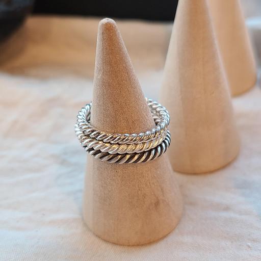 두줄 꼬임 데일리 실버링