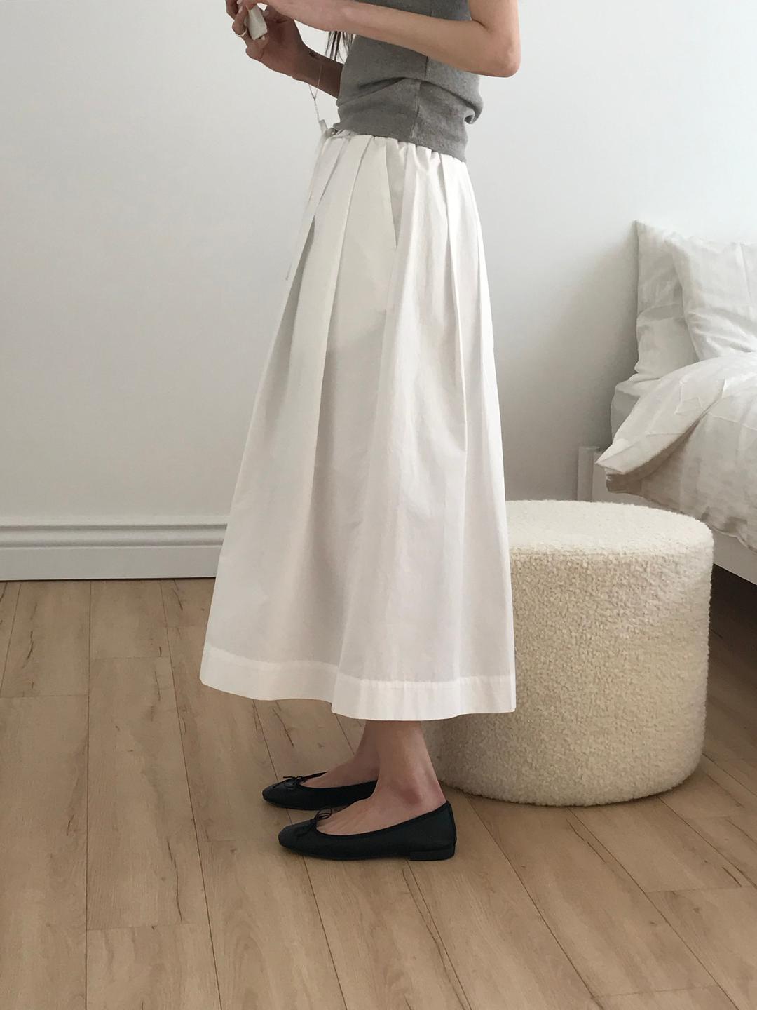 베니 코튼 롱스커트 (2color)