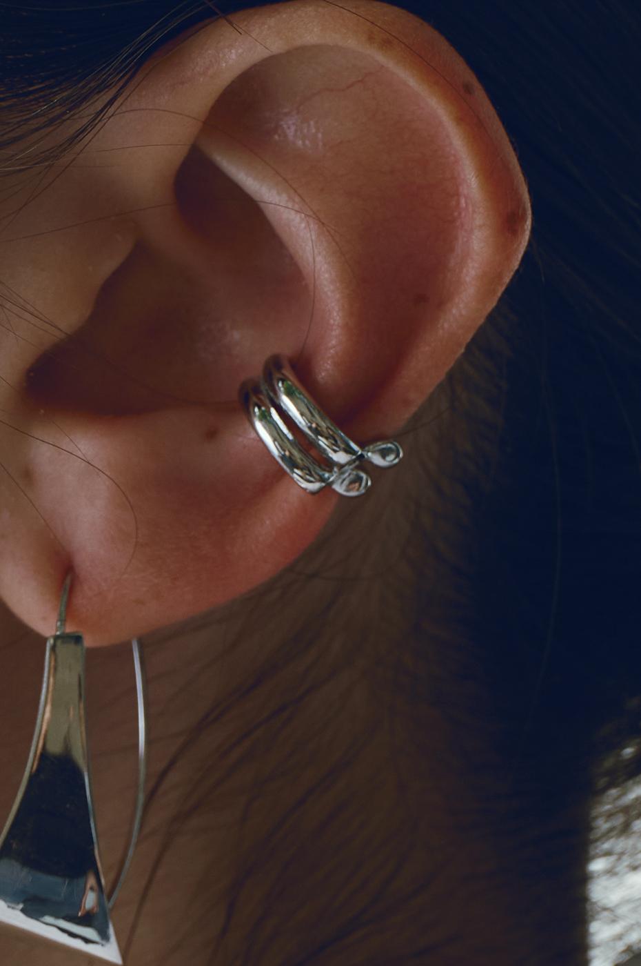 PETAL DROP EARCUFF(3COLOR)