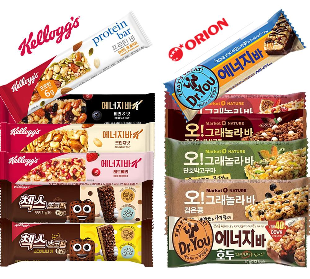 오리온 오 그래놀라바 프로틴 에너지바 닥터유 단백질바 견과류 칼로리 켈로그