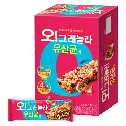 마켓오네이처 오 그래놀라 유산균바, 35g, 15개 - 그래놀라/영양바 | 쿠팡