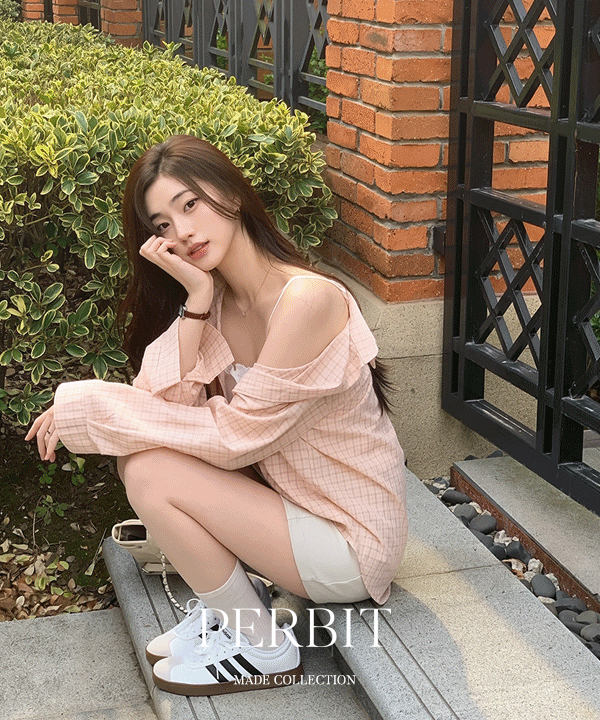 퍼빗 [스프링🌸] 팜스프링 여리루즈핏 체크 셔츠 - 2color